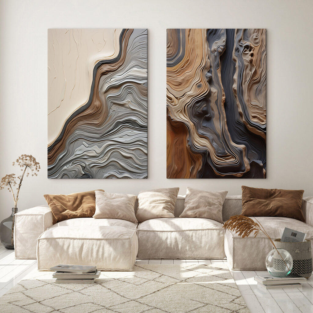 Dunkle Strömung in Schichten in einem Interieur