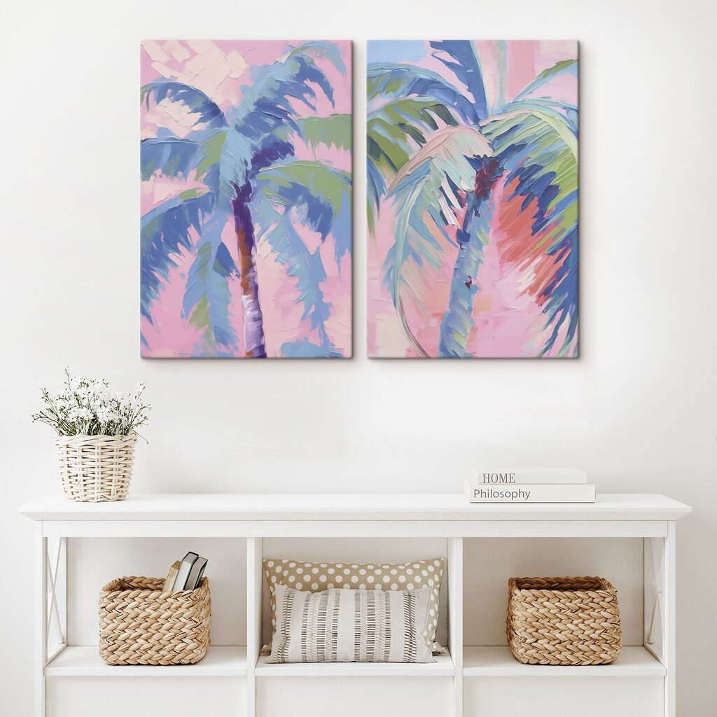 Palmen auf rosa Grund — Interieur 2