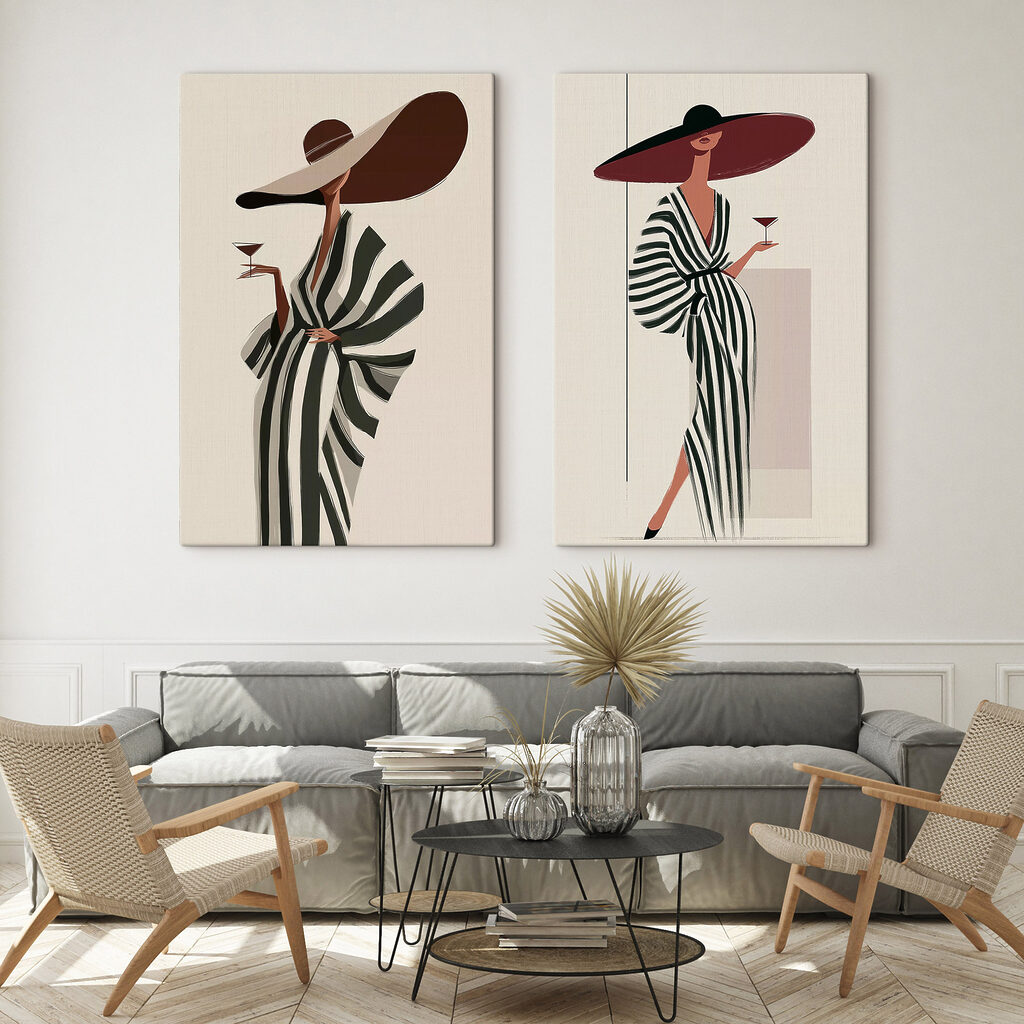 Ein Hut mit Schwung in einem Interieur