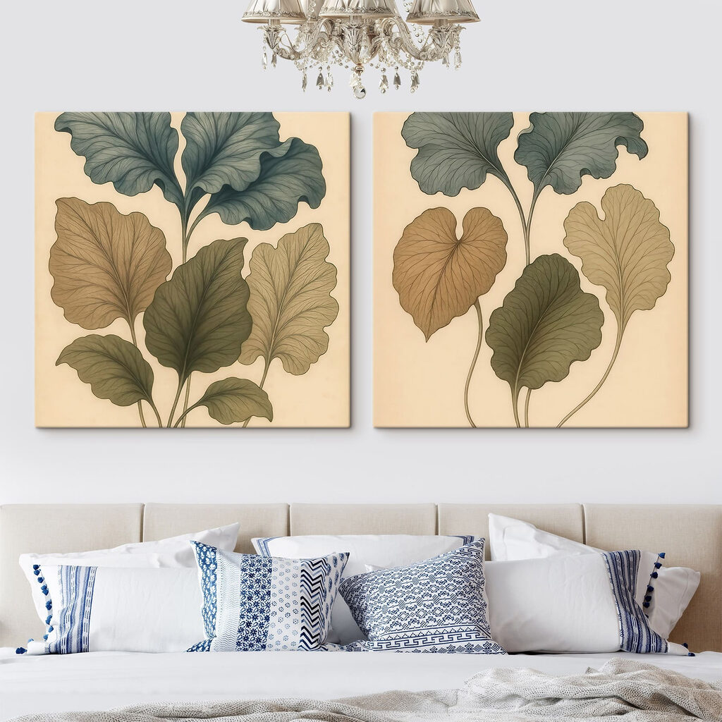 Anmutig geäderte Blätter in einem Interieur