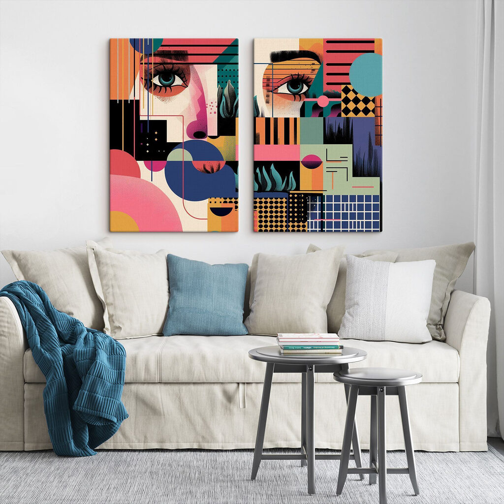 Ein Blick voller Farbe in einem Interieur