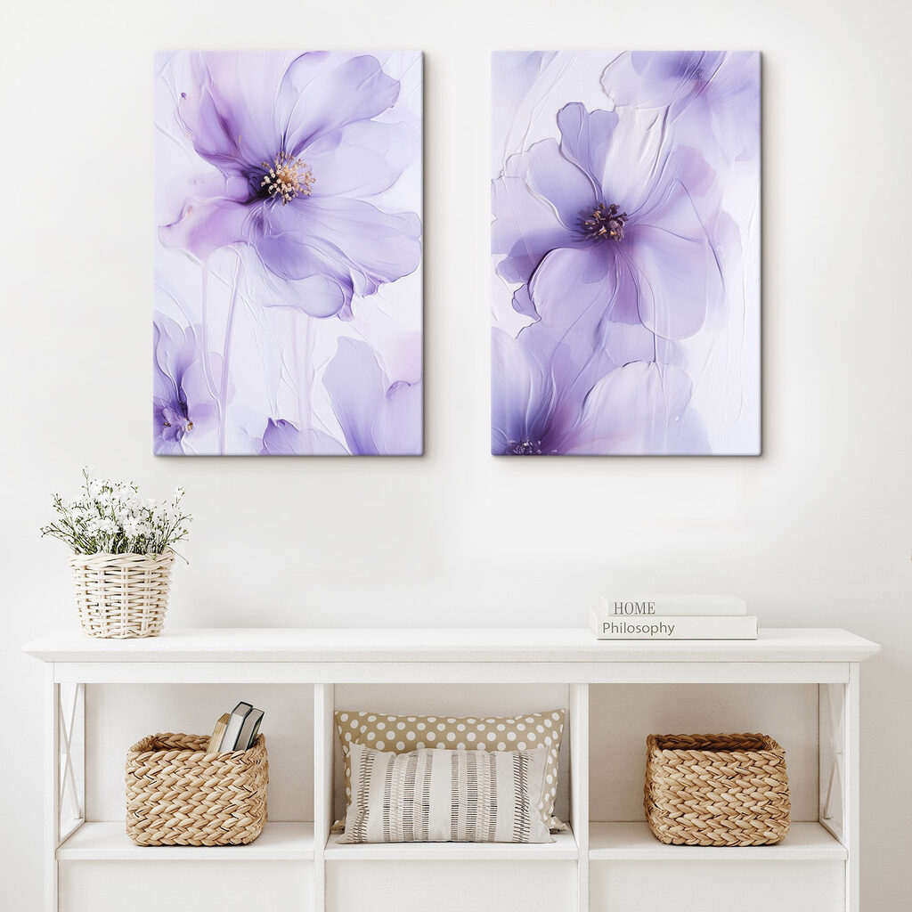 Lila Blüten auf Weiß — Interieur 2