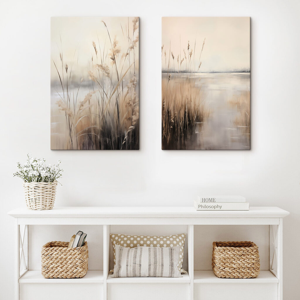 Schilf am Spiegelsee in einem Interieur