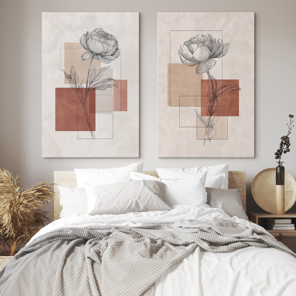 Blumenzeichnungen auf sanften Flächen — Interieur 2