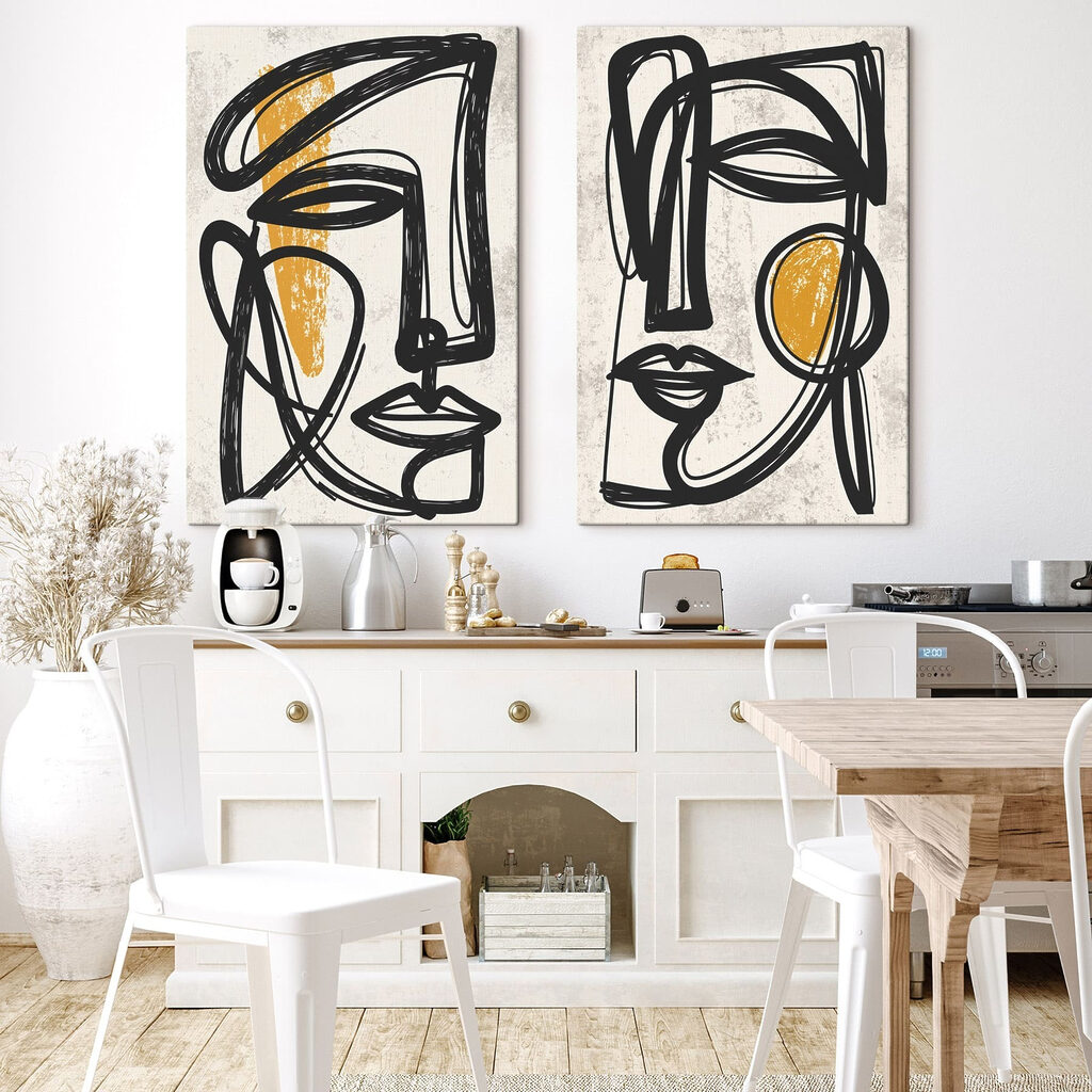 Gesichter mit ockergelben Wangen — Interieur 2