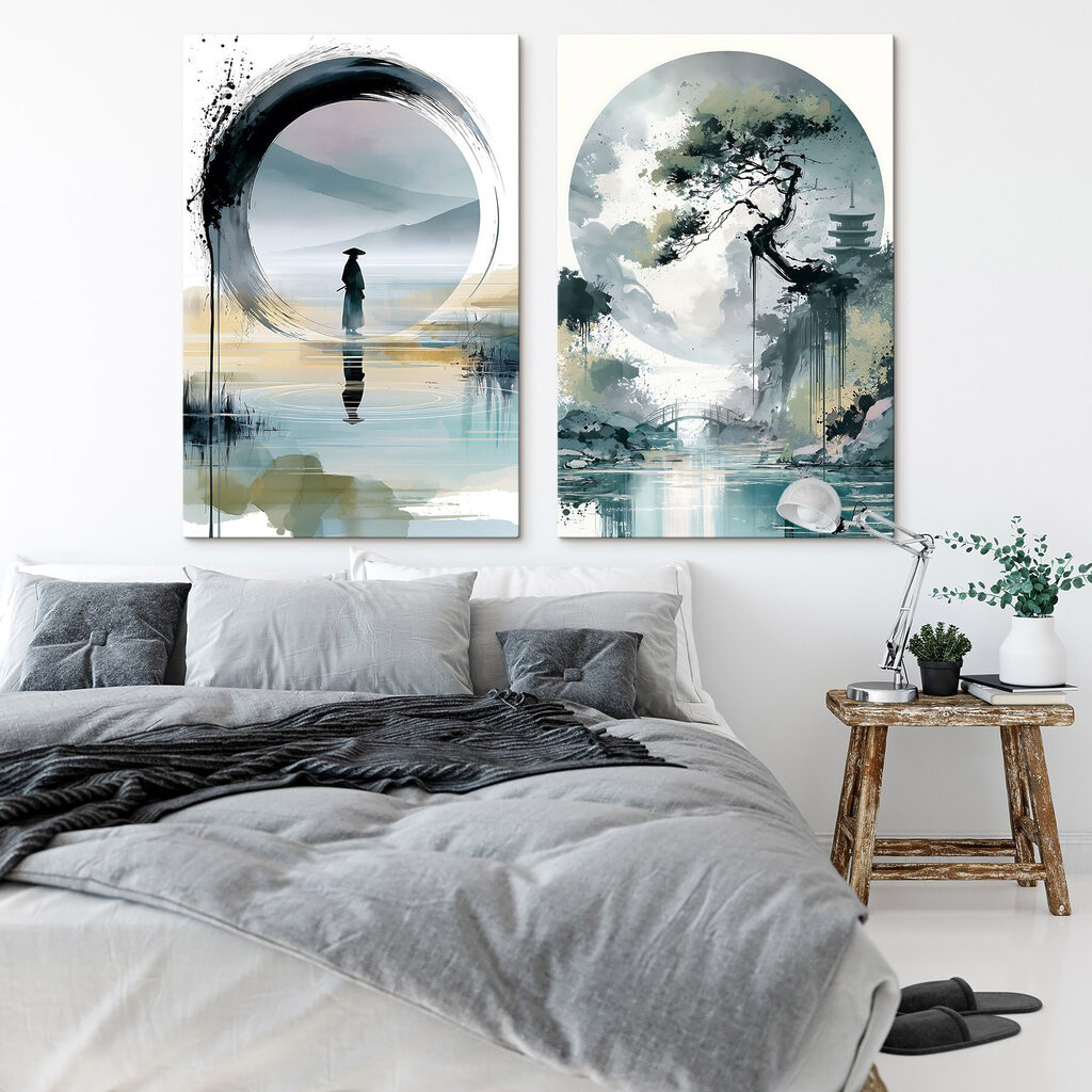 Eine Welt in Kreisen in einem Interieur