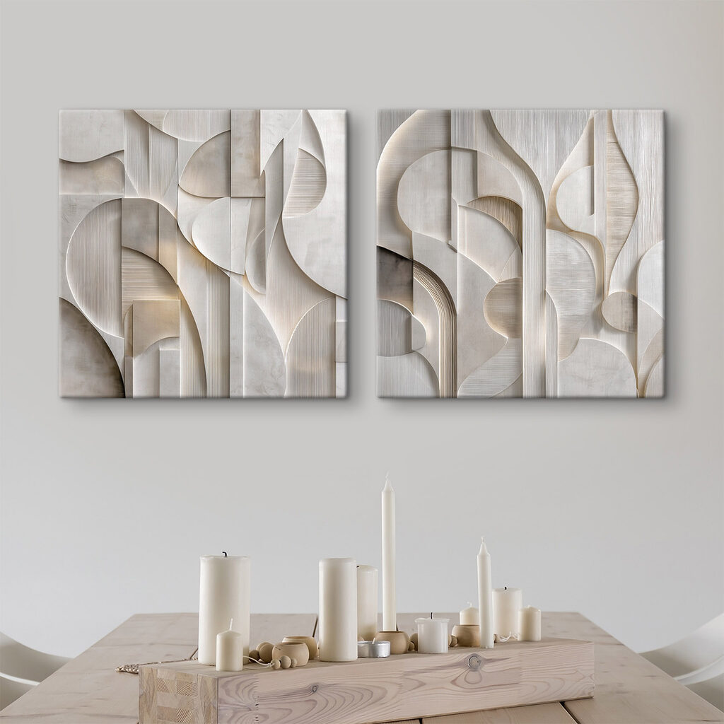Bögen mit feinen Linien in einem Interieur