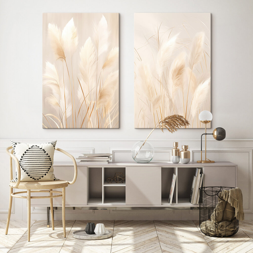 Rispen an feinen Stielen in einem Interieur