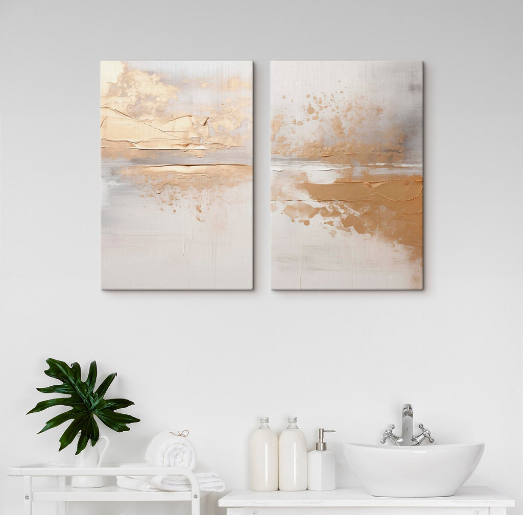 Horizont im goldenen Dunst in einem Interieur