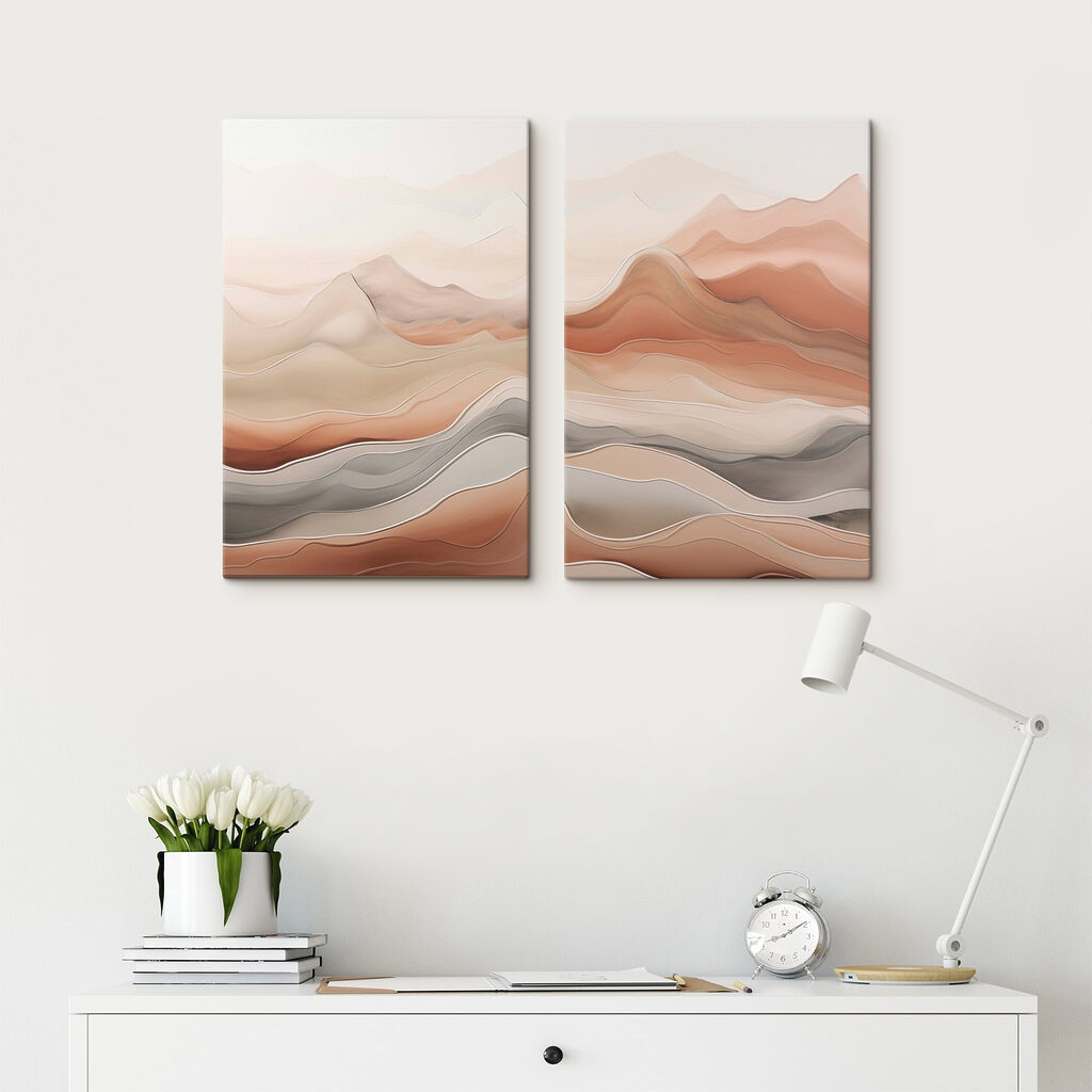 Dünen in sanften Schichten in einem Interieur