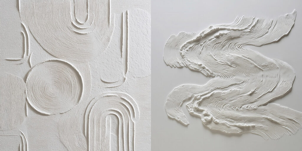 Weiße Rillen und Farbspuren — ganzes Design