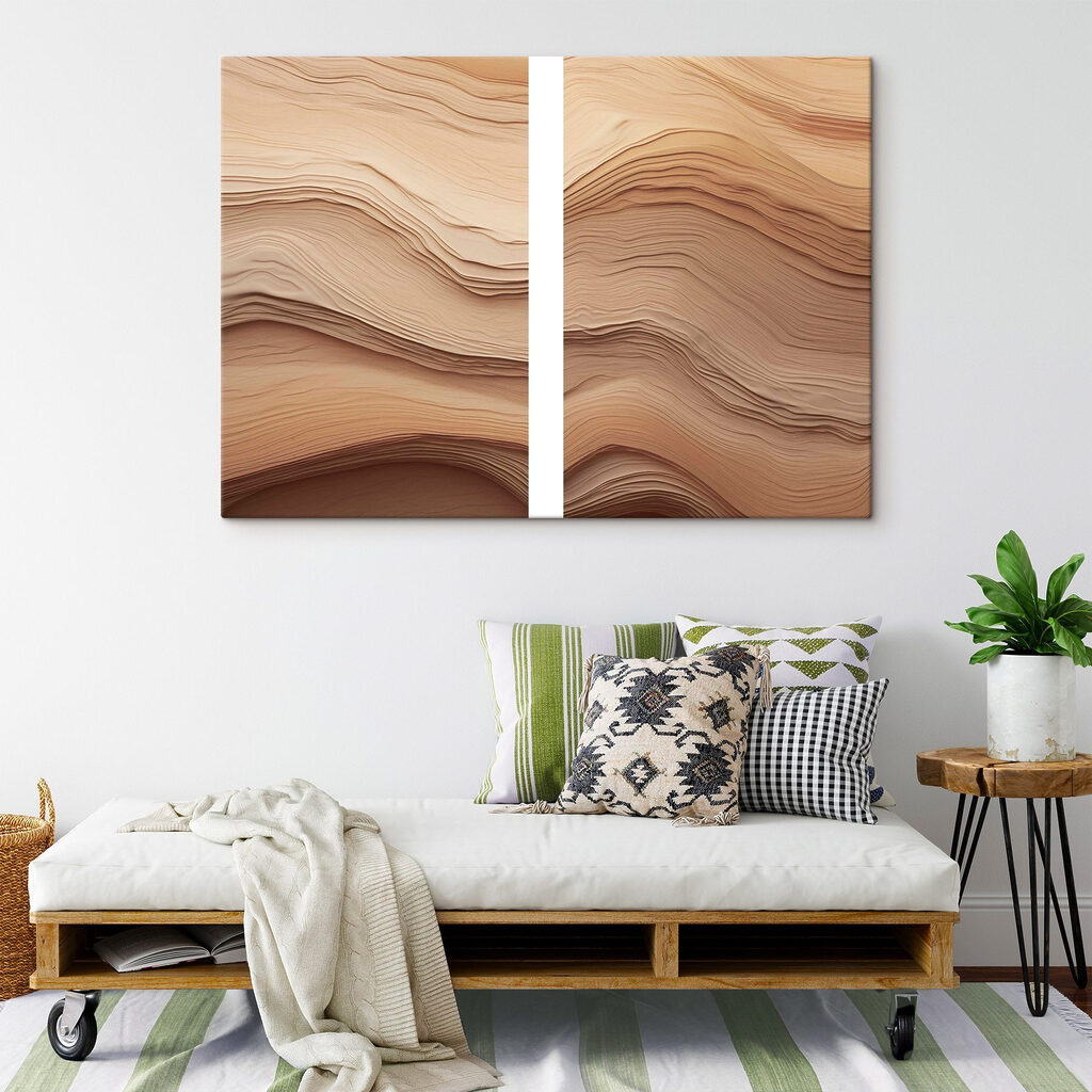 Feine Sandschichten in einem Interieur