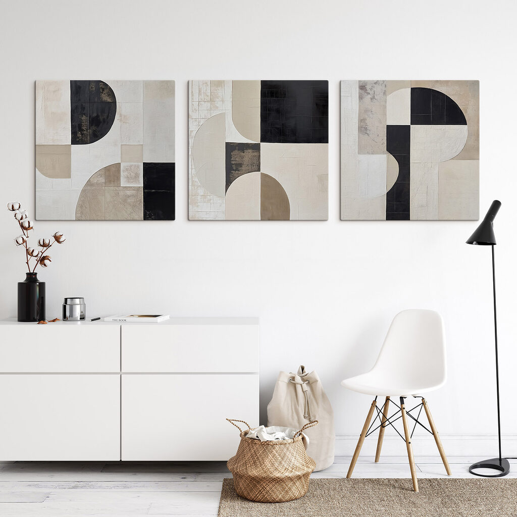 Halbkreise im Zusammenspiel in einem Interieur