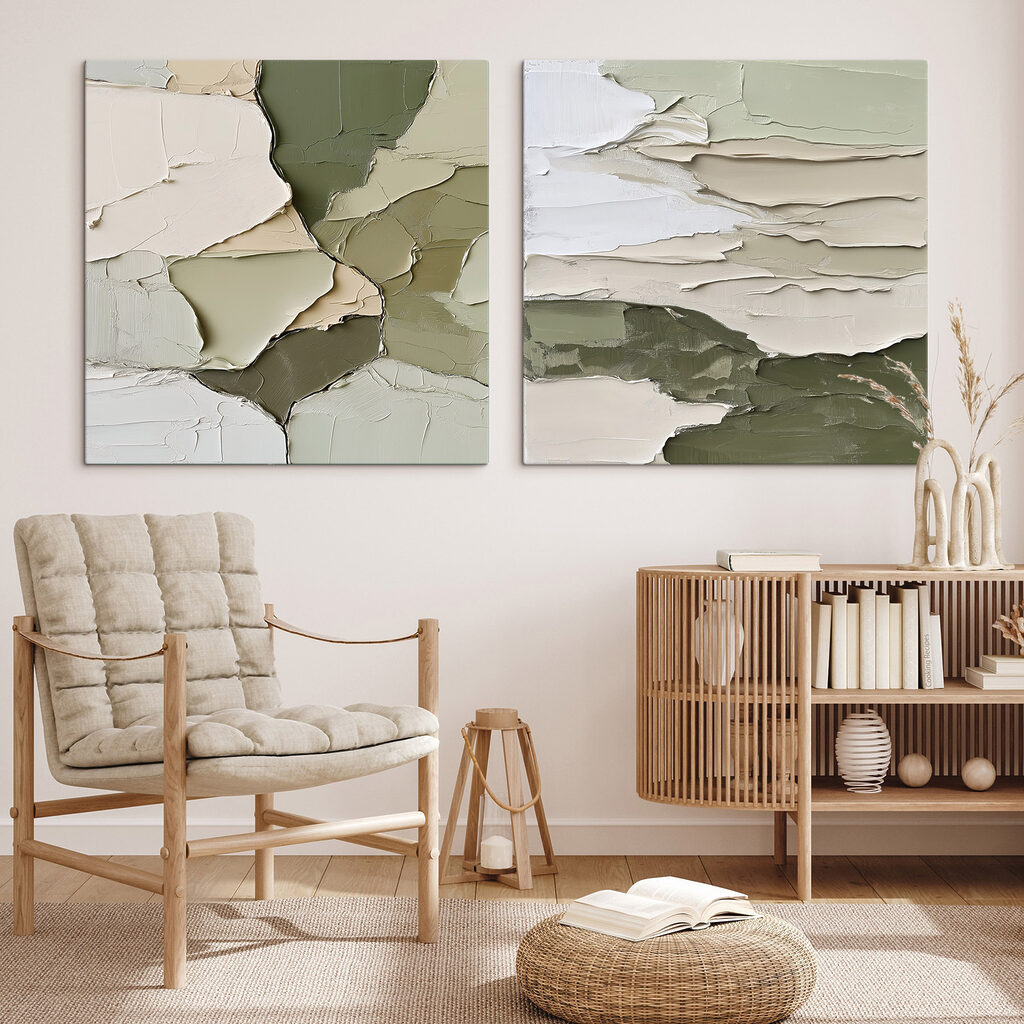 Grün zwischen dicken Farbschichten — Interieur 1