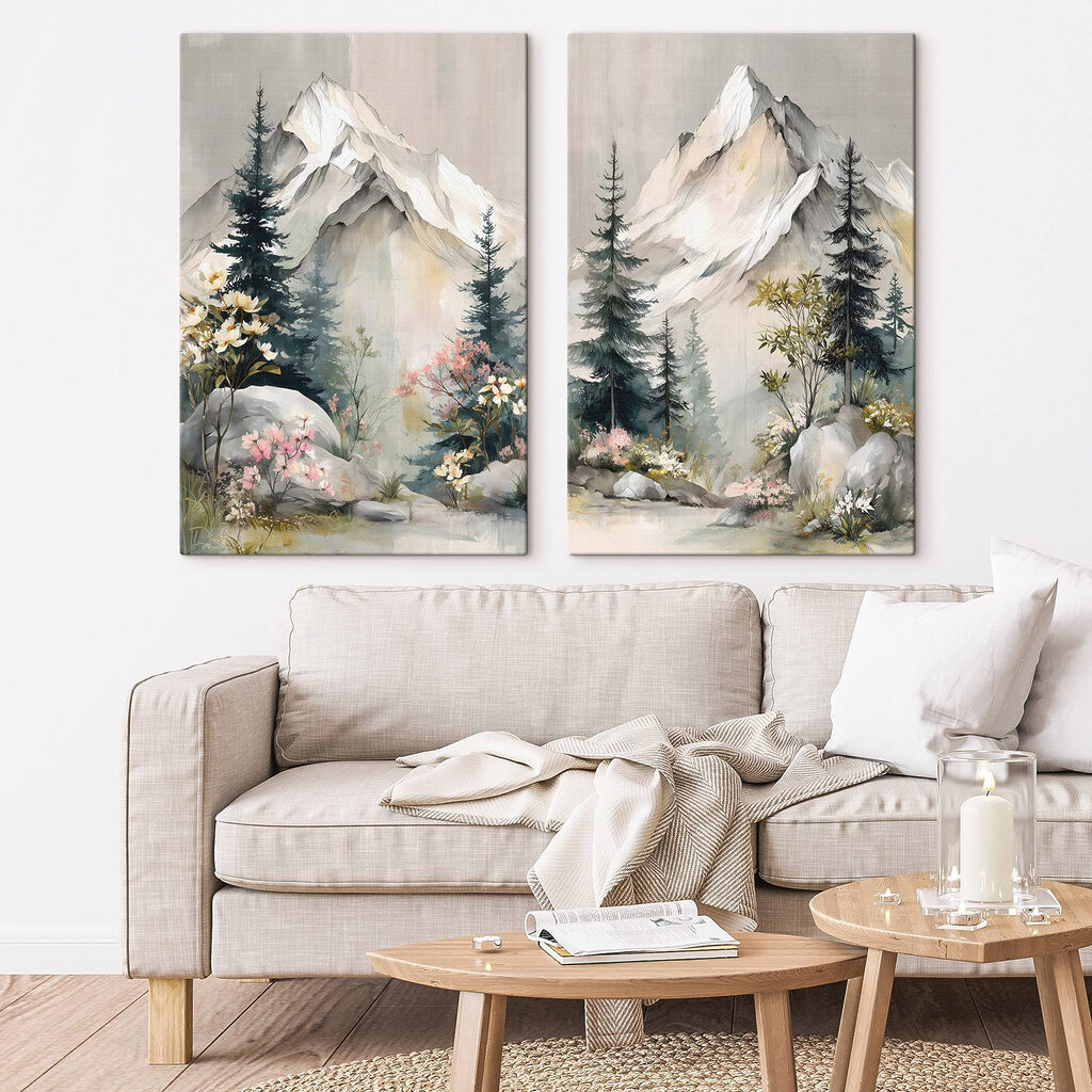 Blüten am Bergfuß in einem Interieur