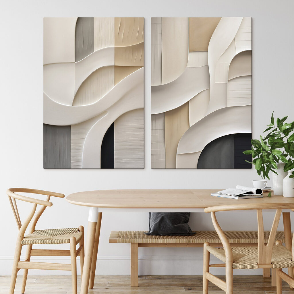 Rundungen im sanften Schatten in einem Interieur
