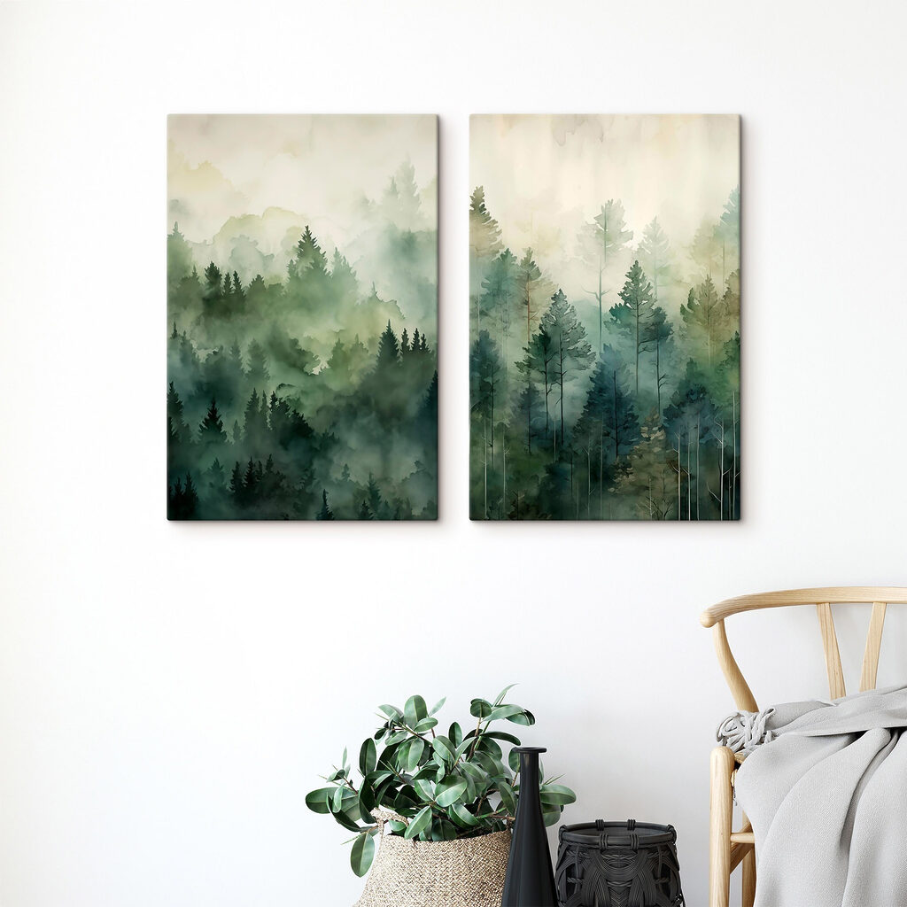 Der Wald erwacht in einem Interieur