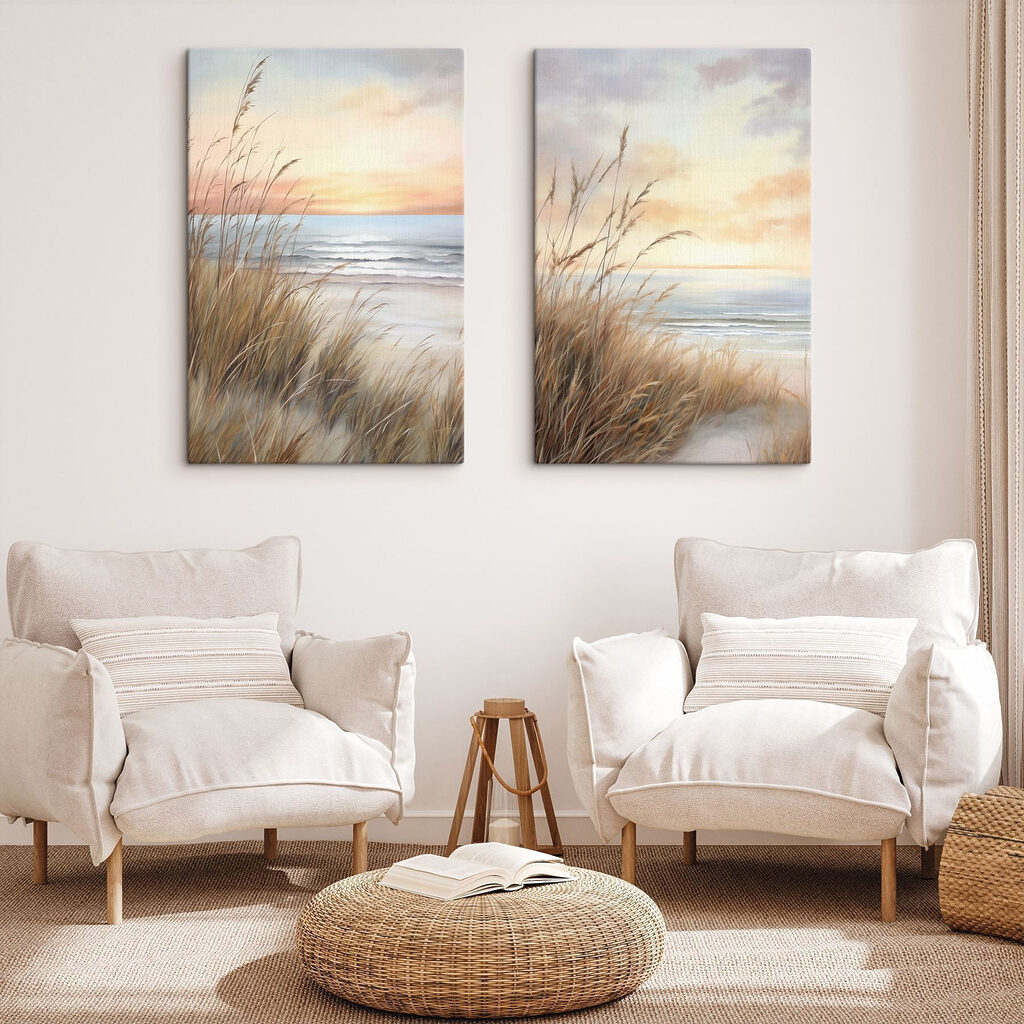 Abendsonne an der Düne in einem Interieur