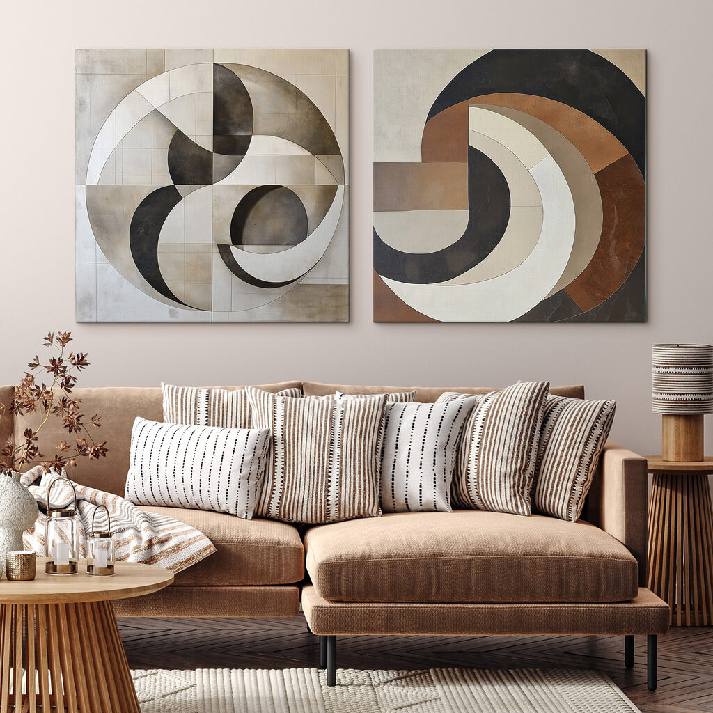 Kreise in Bewegung in einem Interieur