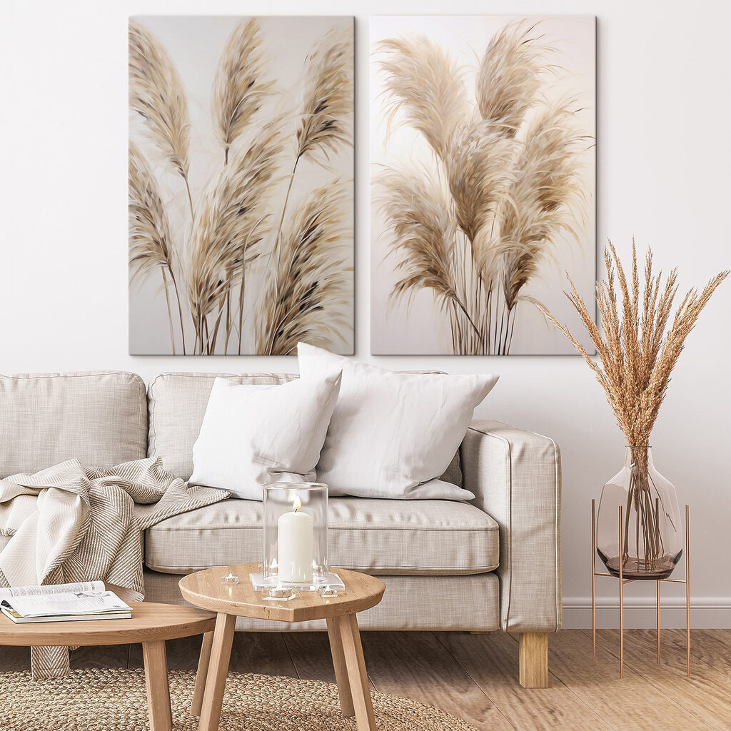 Sanft wiegende Rispen in einem Interieur