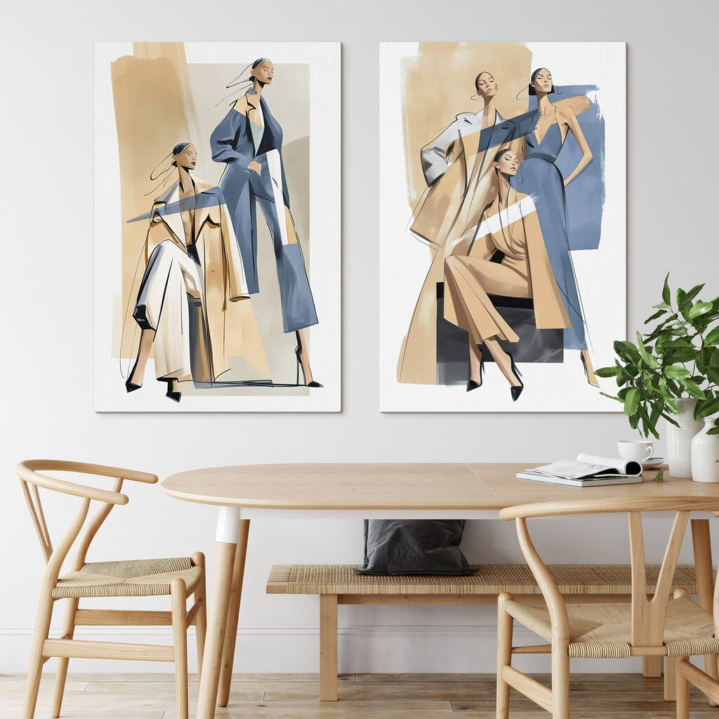 Modeskizzen in einem Interieur