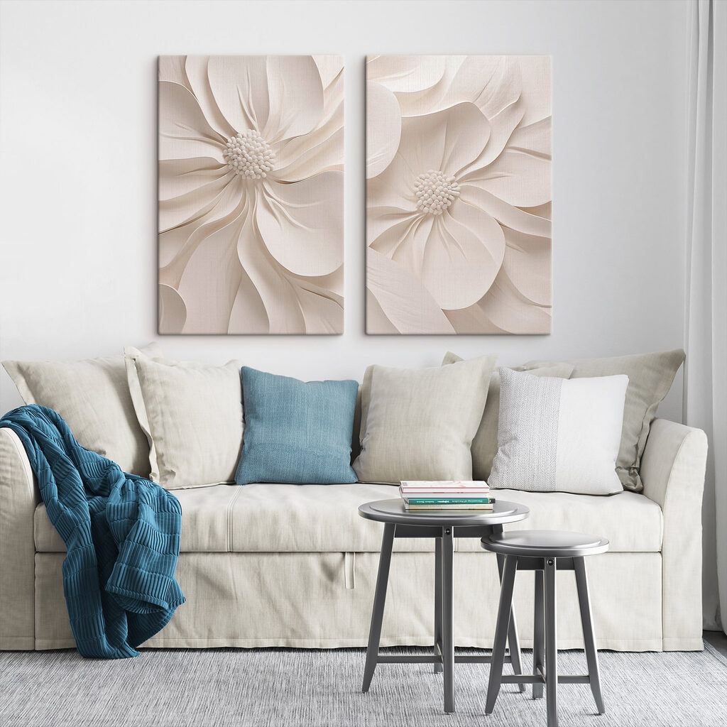 Große weiße Blüten — Interieur 2