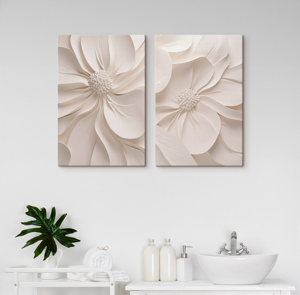 Große weiße Blüten — Interieur 1