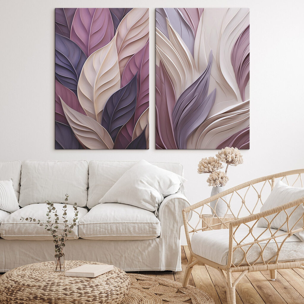 Blätter in lila Falten — Interieur 2
