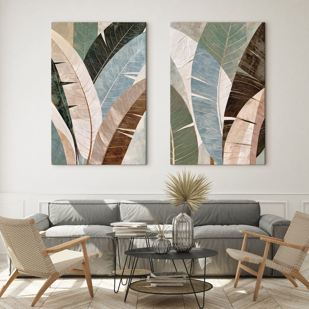 Blätter in gedämpften Farben — Interieur 2