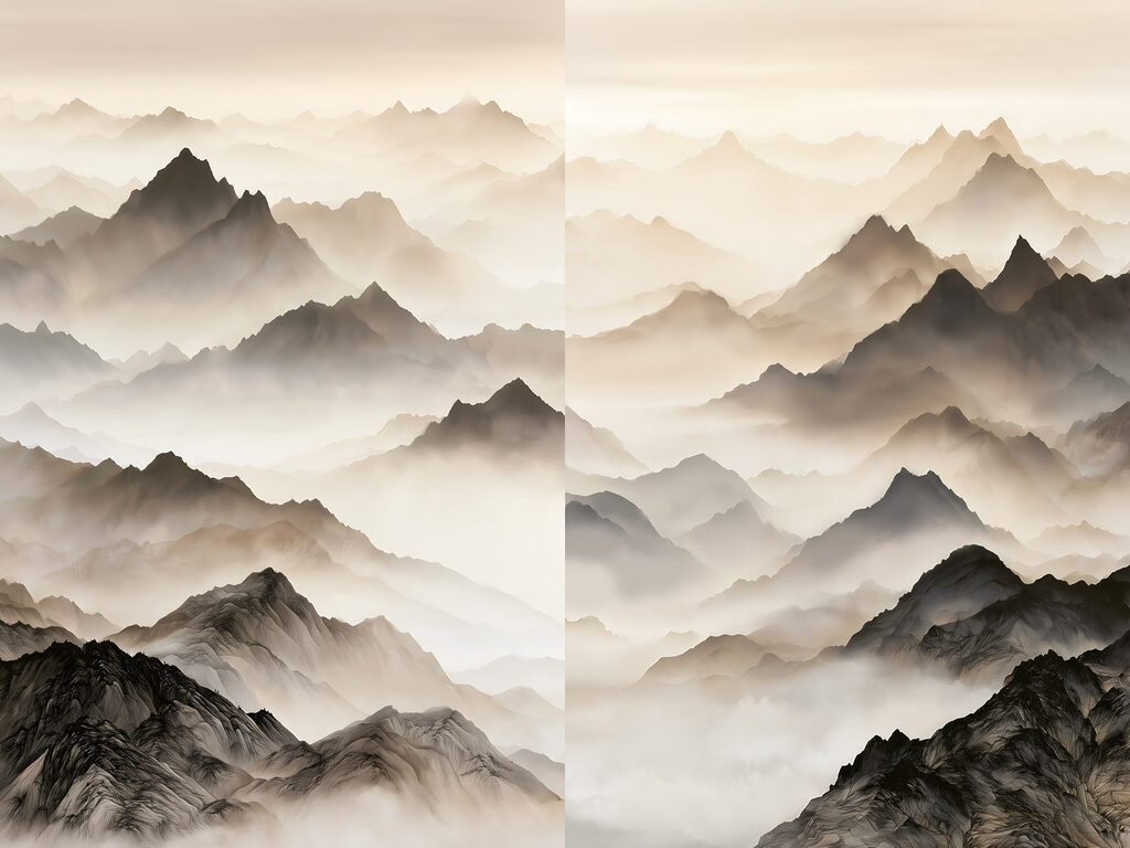 Gestaffelte Gipfel — ganzes Design