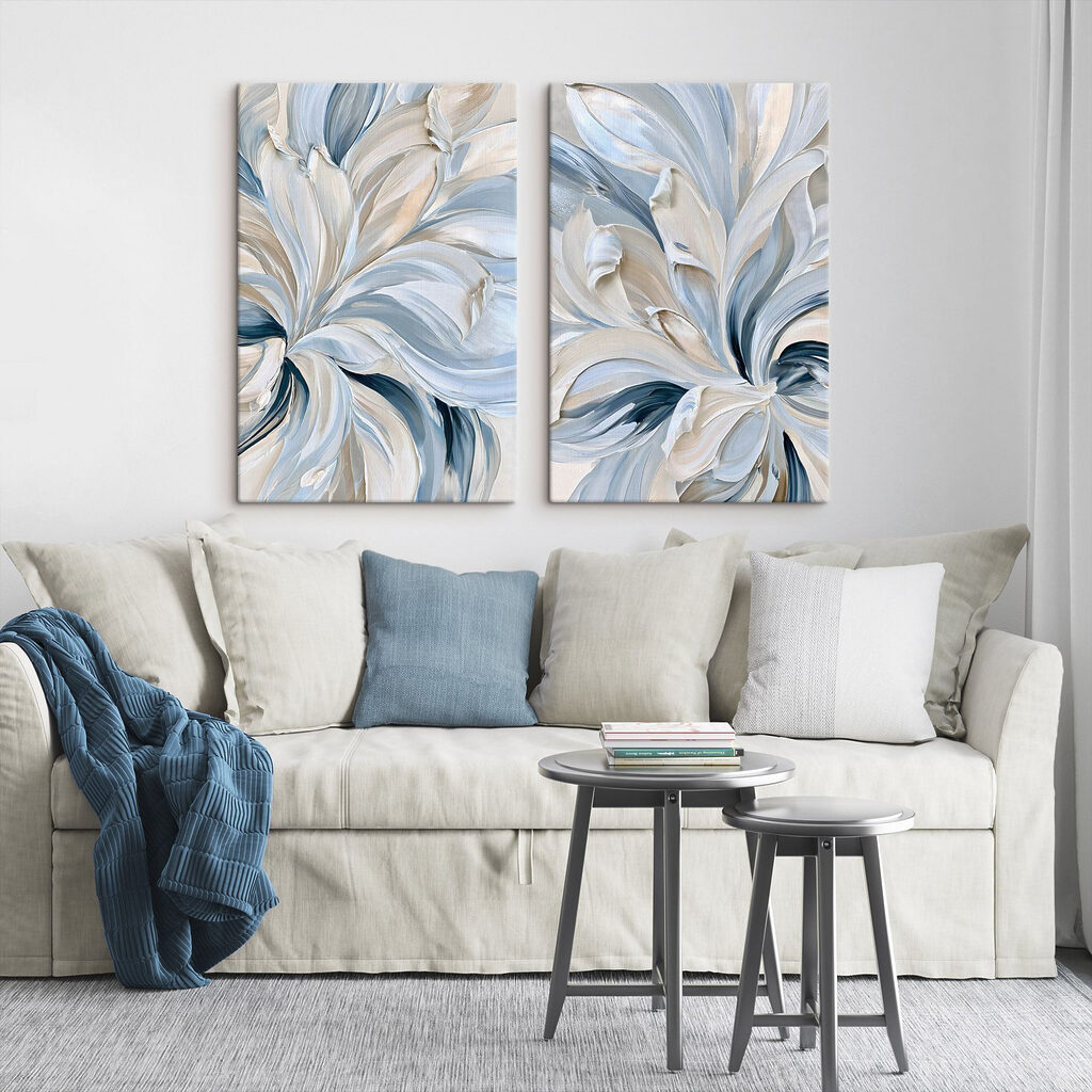 Wirbel in zartem Blau — Interieur 2