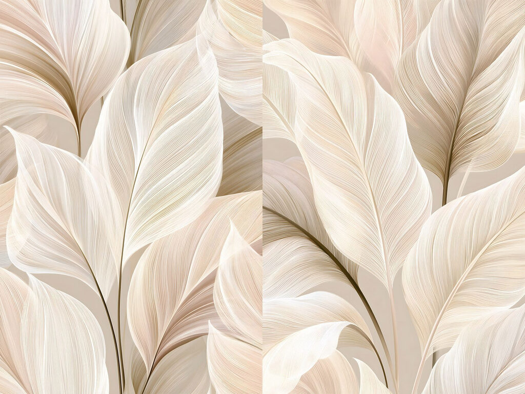 Fein geäderte Blätter — ganzes Design