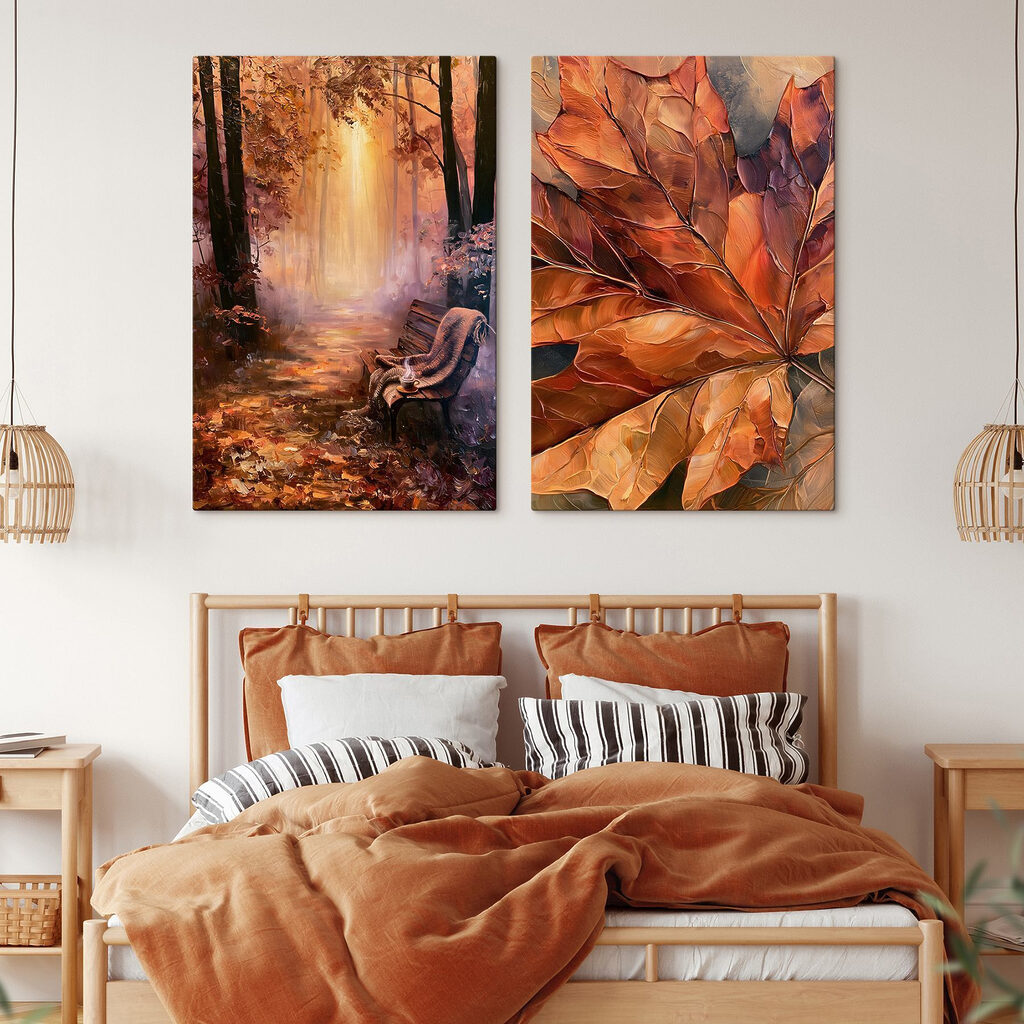 Bank und Herbstblatt — Interieur 1