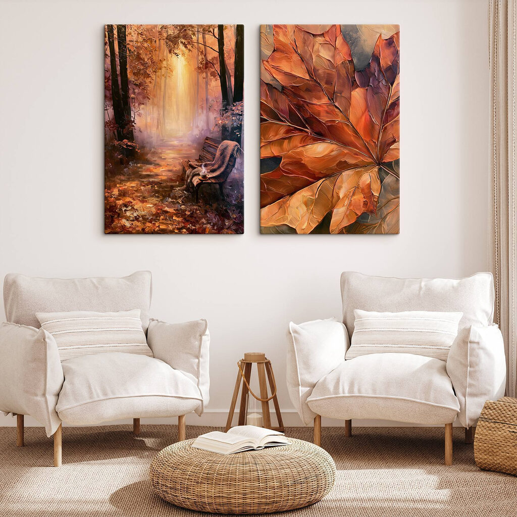 Bank und Herbstblatt — Interieur 2