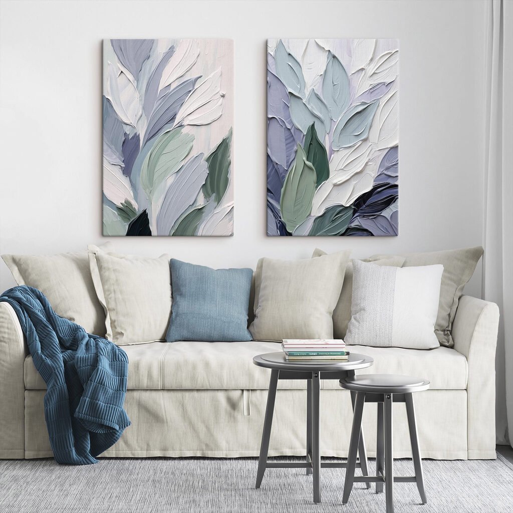 Pastellblätter in breiten Strichen — Interieur 2