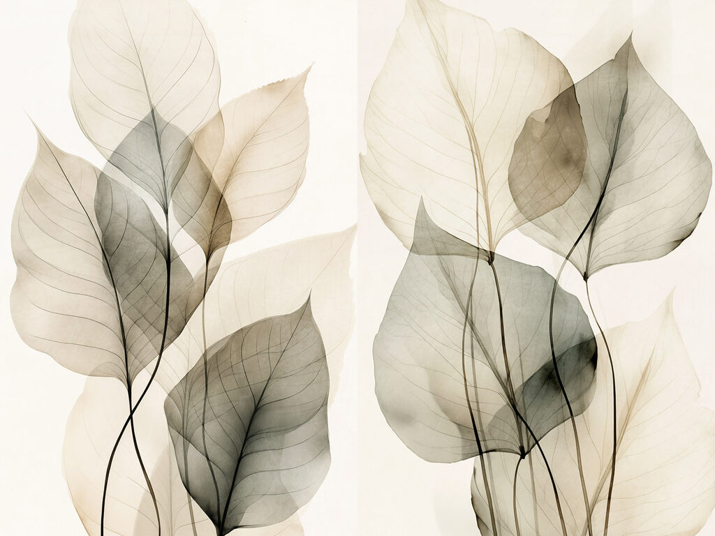 Ein Netz aus Blattadern — ganzes Design