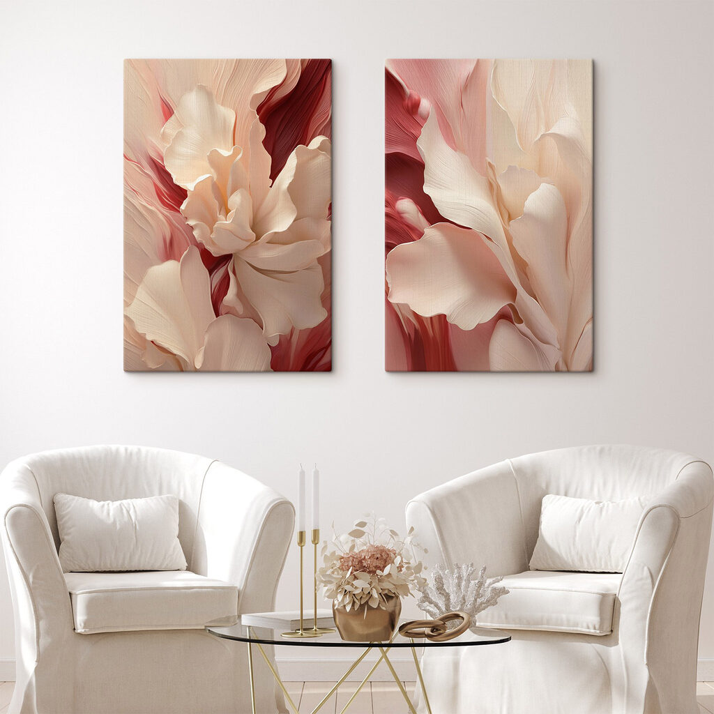 Rote und weiße Blütenblätter — Interieur 2