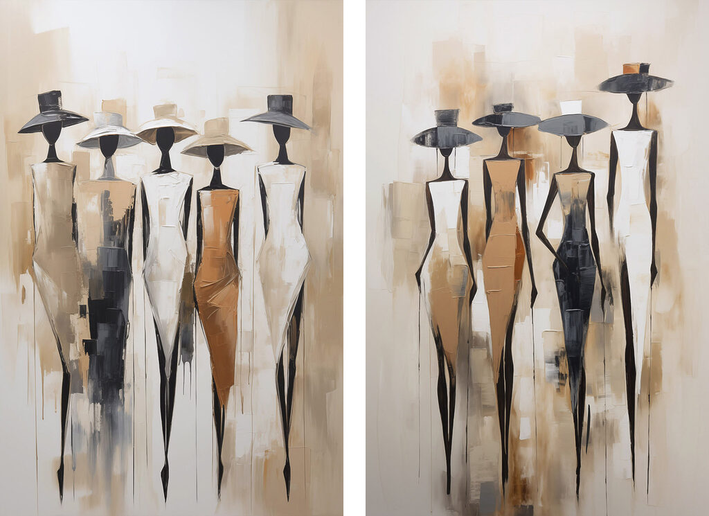 Figuren mit Hüten — ganzes Design