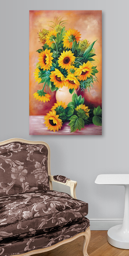 Sonnenblumen in einer Vase — Interieur 3