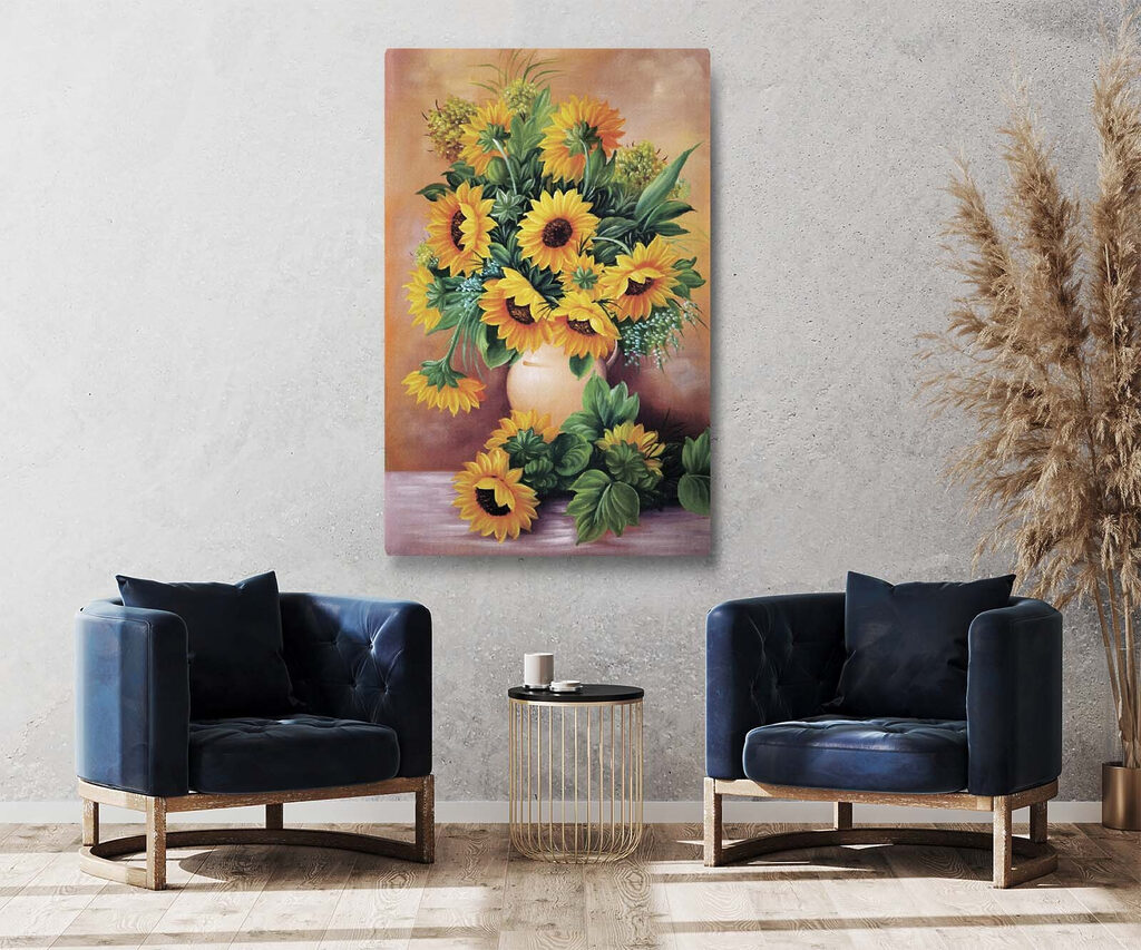 Sonnenblumen in einer Vase — Interieur 5