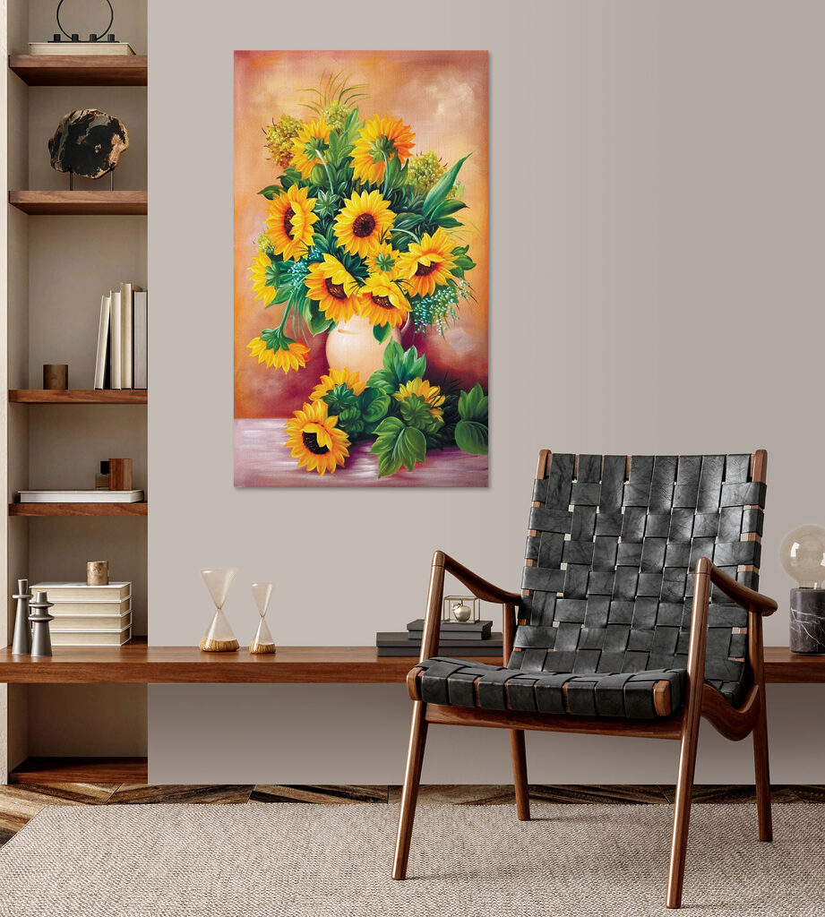 Sonnenblumen in einer Vase — Interieur 2
