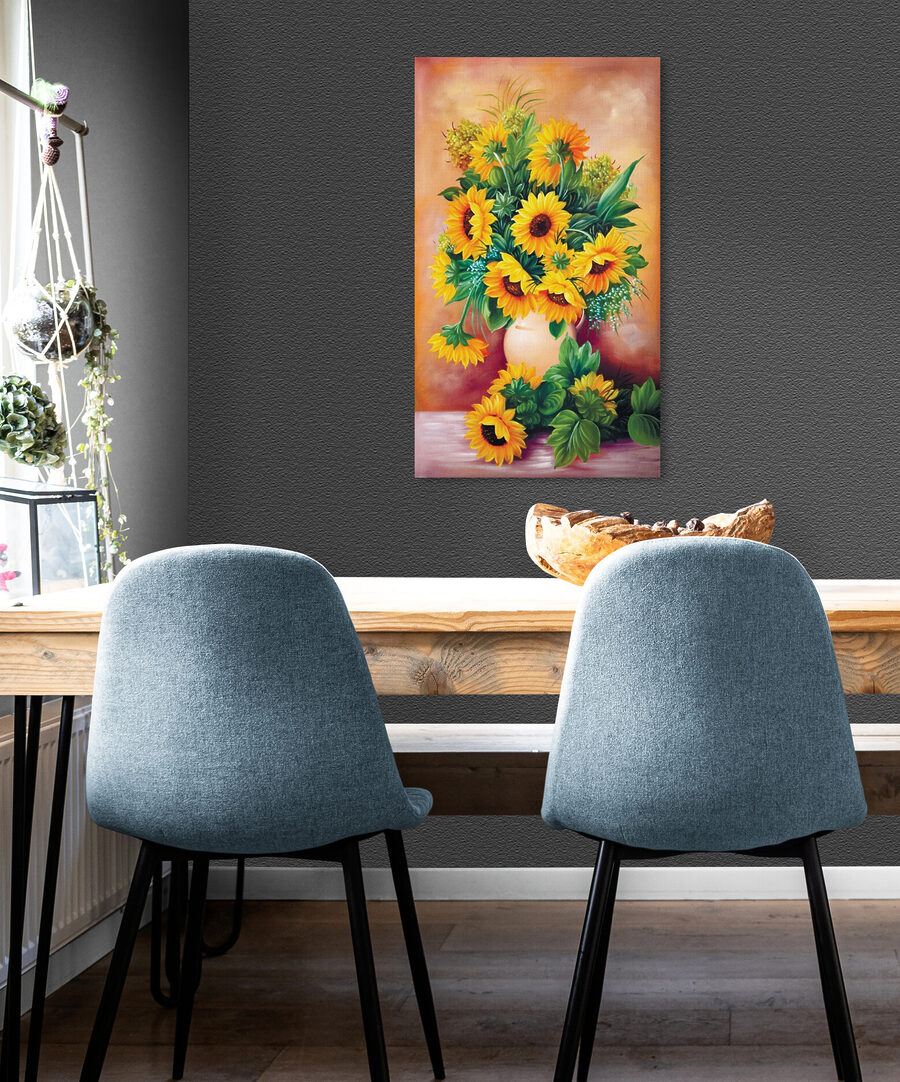 Sonnenblumen in einer Vase — Interieur 4
