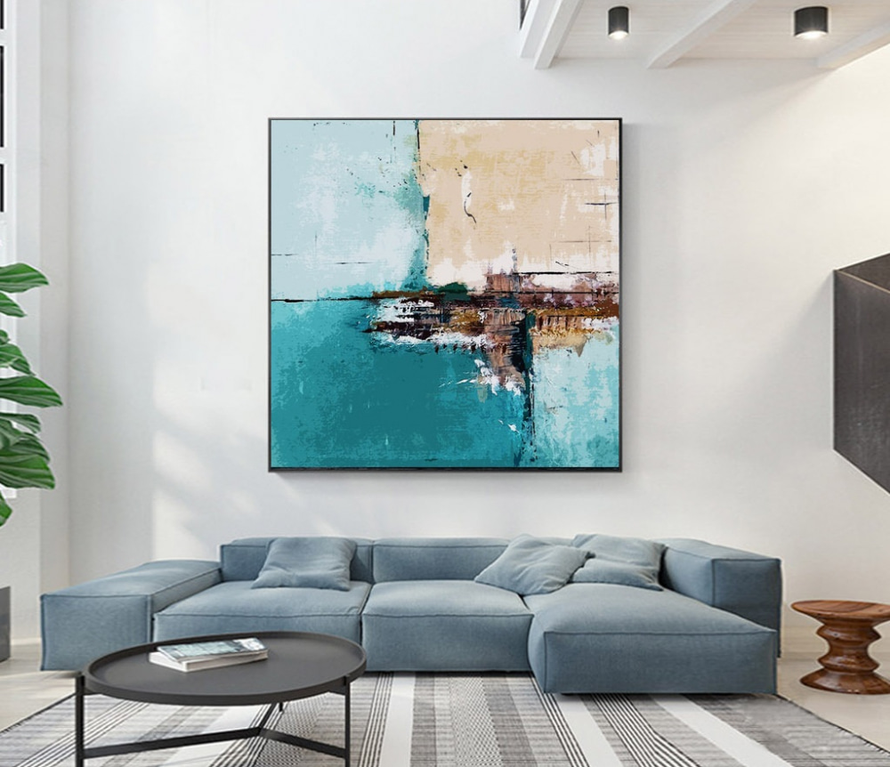 Türkis zwischen verwitterten Flächen — Interieur 1