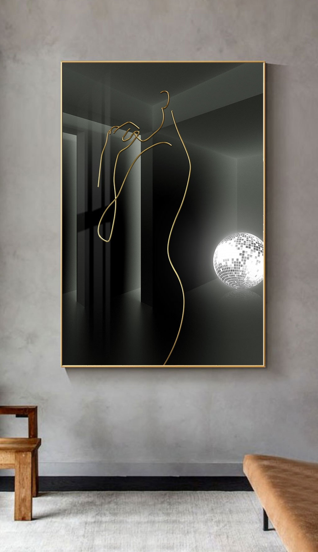 Silhouette aus Lichtlinien — Interieur 2