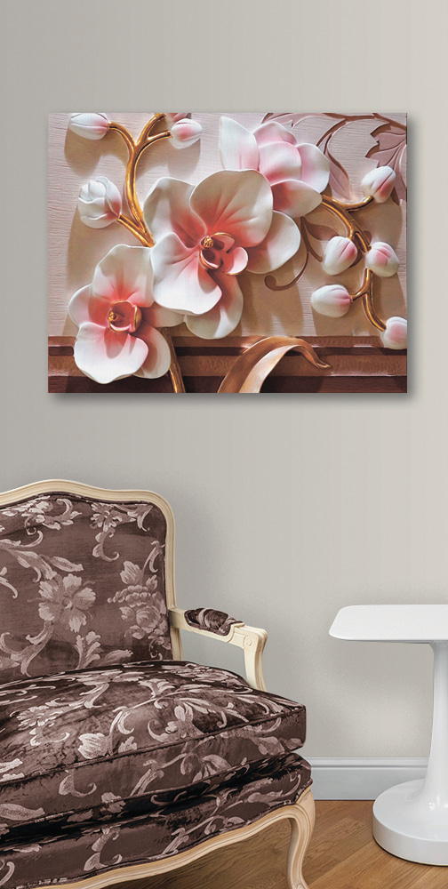 Orchideen im rosa Licht — Interieur 2