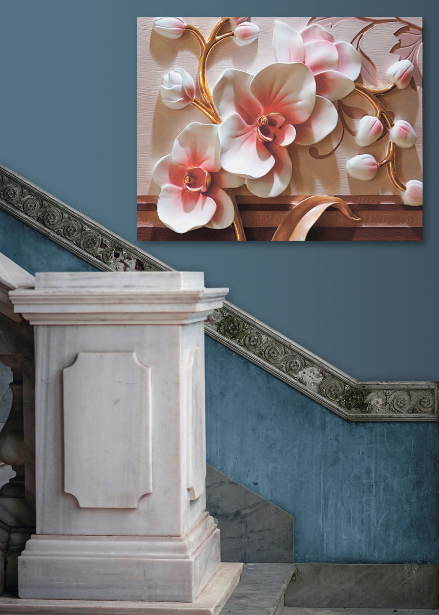 Orchideen im rosa Licht — Interieur 4