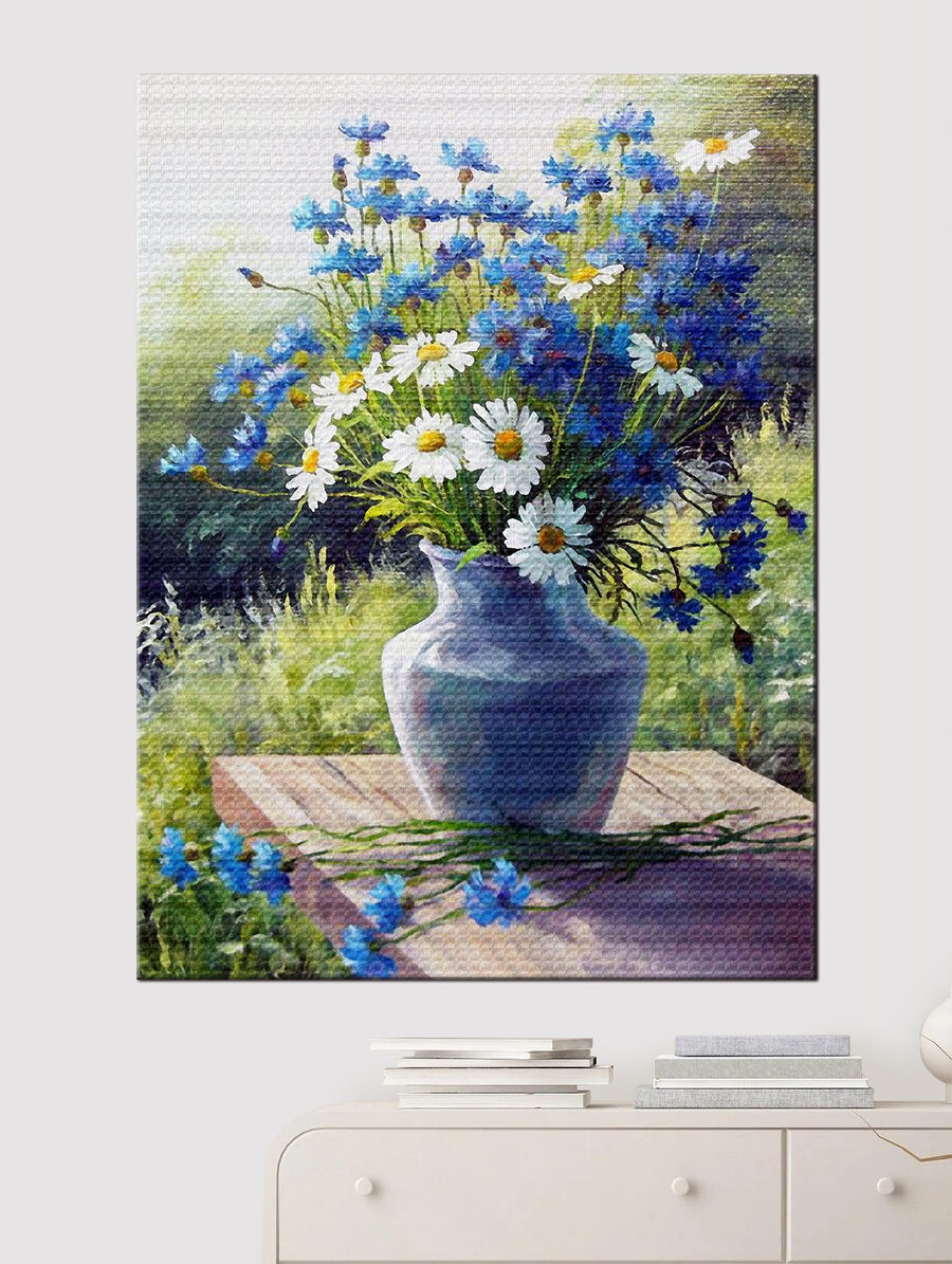 Blauer Strauß im Garten — Interieur 2