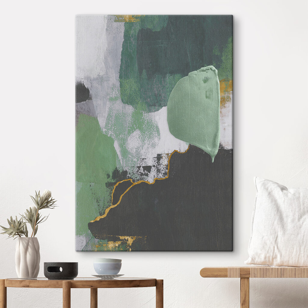 Grüne Flächen mit Gold — Interieur 4