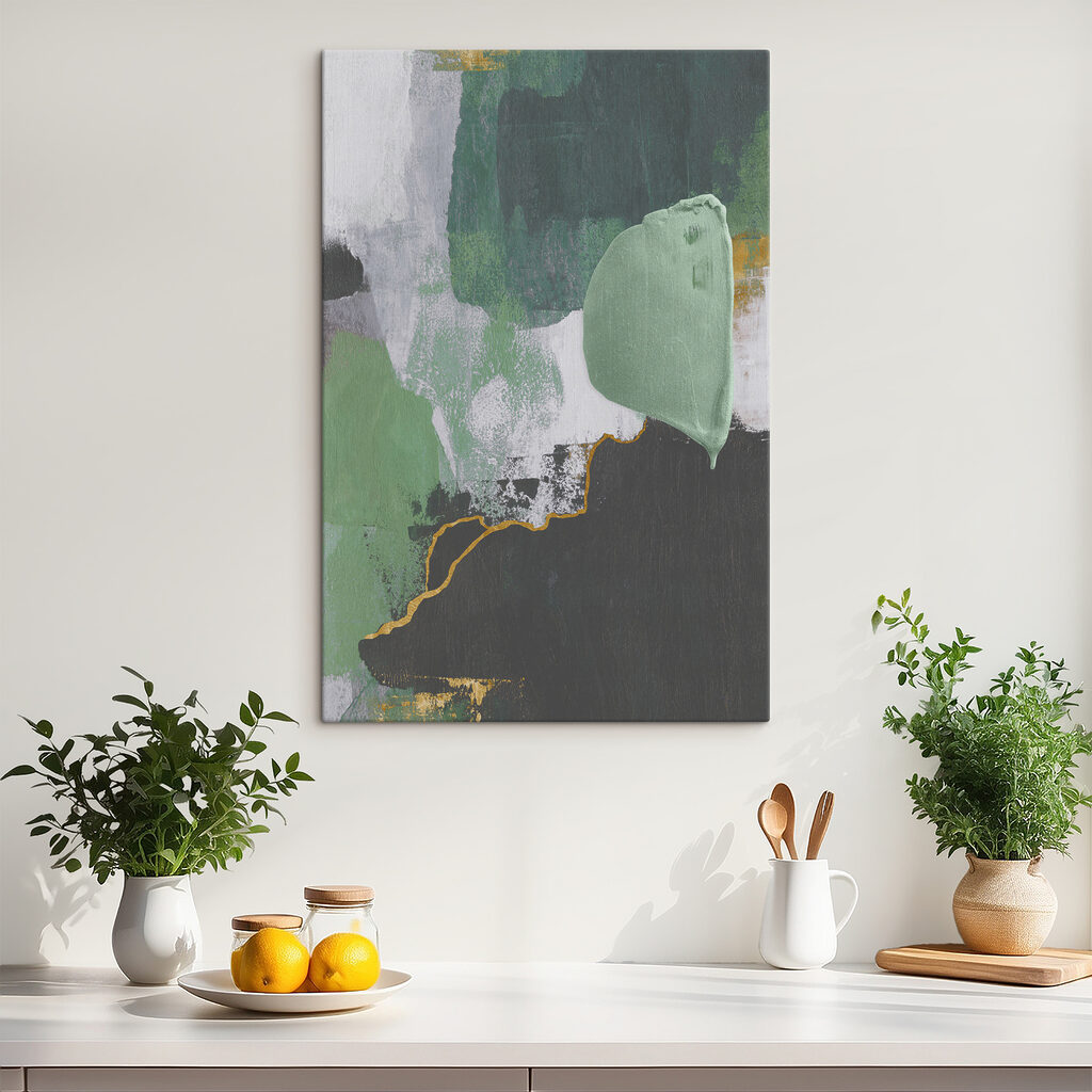 Grüne Flächen mit Gold — Interieur 5