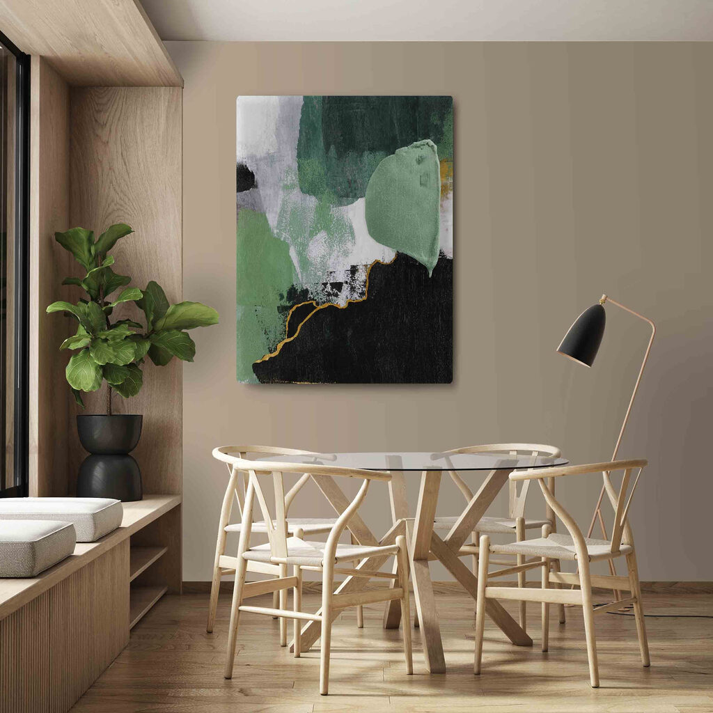Grüne Flächen mit Gold — Interieur 3